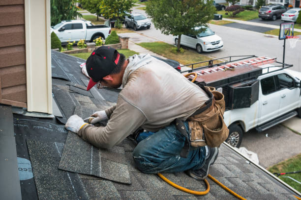 Professional Flat Roof Repair technician working in Madisonburg, PA